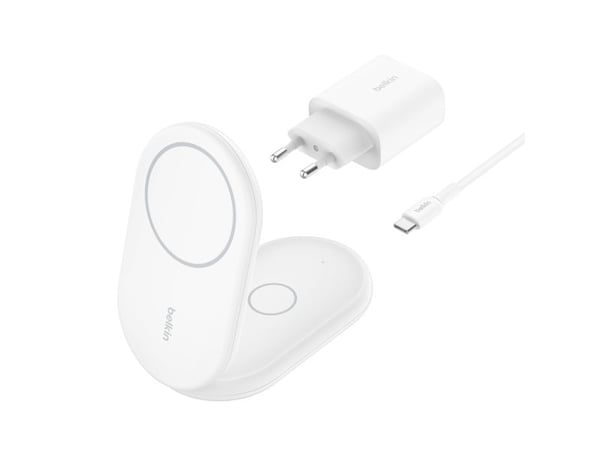 Belkin BoostCharge, Sisätila, USB, Langaton lataaminen, 1,5 m, Valkoinen