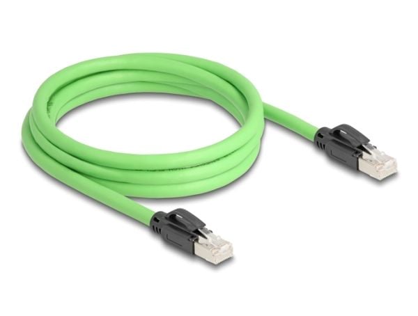 Delock - Koblingskabel - RJ-45 (hann) til RJ-45 (hann) - 2 m - 6.8 mm - SF/UTP - CAT 6a - uten hindringer - grønn