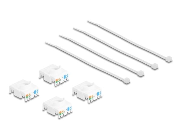 Delock Keystone-moduuli RJ45-pistorasia Cat.6A STP 4 kpl