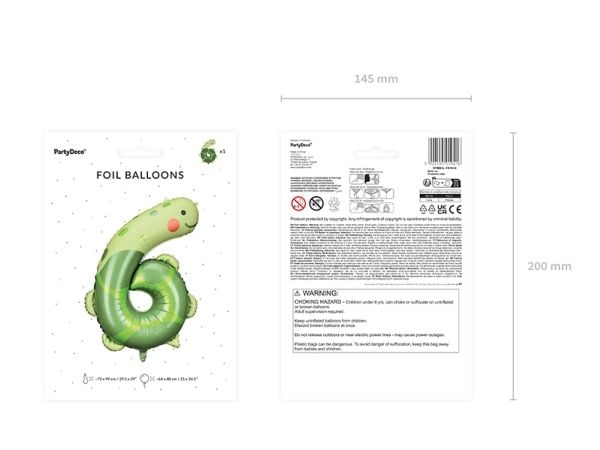 PartyDeco FB163-6, Lekeballong, Folie, Flerfarget, Bilde, Universal, Universal