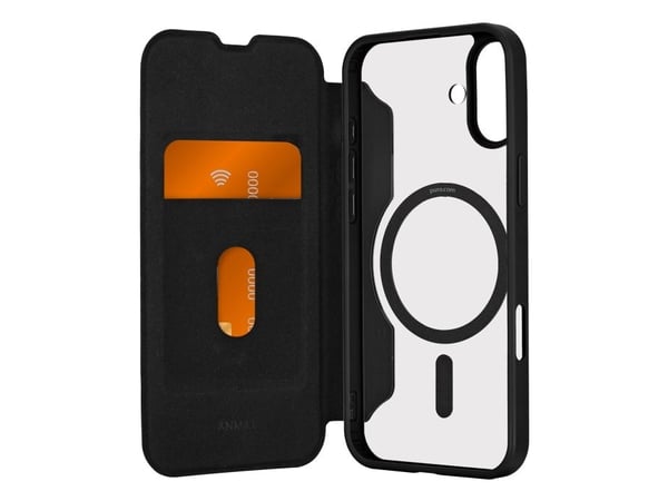 PURO Book Mag, Folio, Apple, iPhone 16 Plus, 17 cm (6.7"), Svart, Gjennomsiktig