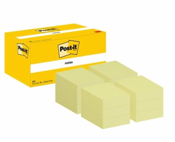 Post-it Notes 38x51 mm gul - (12 stk.)