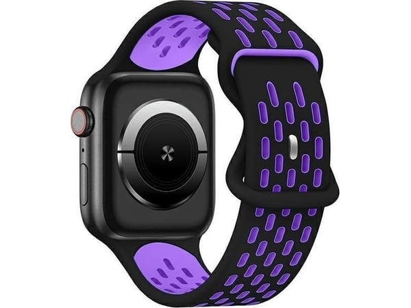 Beline Beline Apple Watch New Sport Silikonrem 38/40/41 mm svart og lilla svart/lilla boks