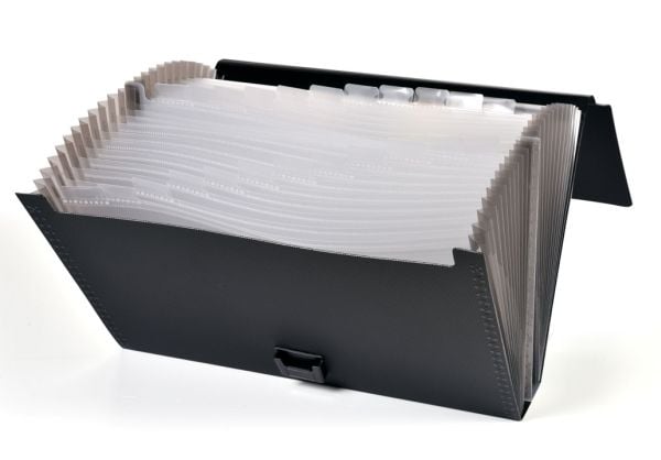 Docusmart Hemarkiv A4 svart PP - med 24 fickor