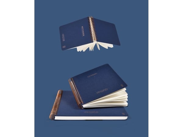 KOZO Notesbog A4 Premium Navy - (6 stk.)