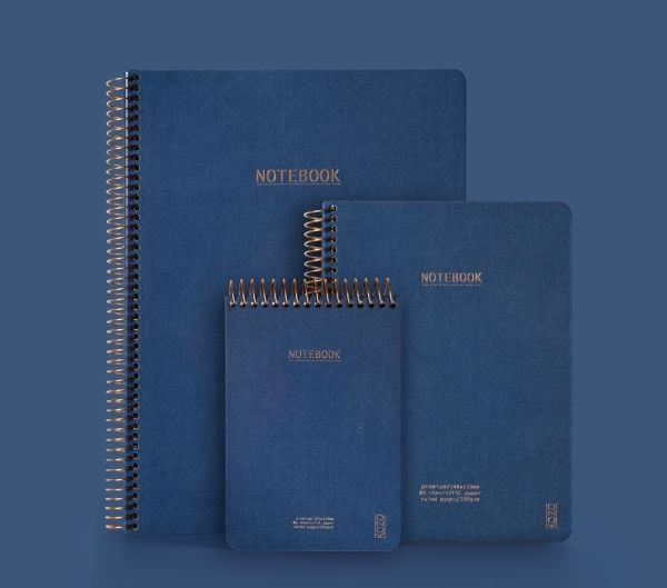 KOZO Notesbog A5 Premium Navy - (6 stk.)