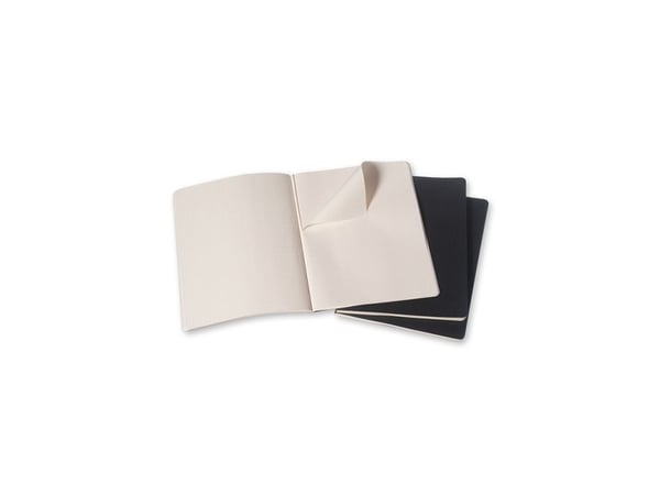 Moleskine Cahier, Monokromatisk, Sort, 120 ark, 120 g/m², Rute papir, Innbundet (hardcover)