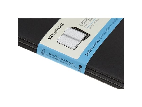Moleskine set med 3 anteckningsböcker MOLESKINE Cahier Journals L (13x21 cm) prickig, 80 sidor, svart