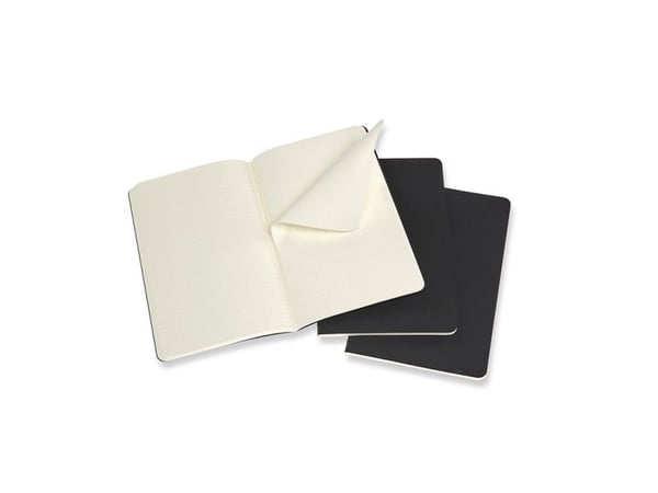 Moleskine set med 3 anteckningsböcker MOLESKINE Cahier Journals L (13x21 cm) prickig, 80 sidor, svart