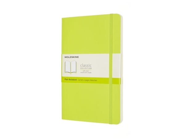Moleskine anteckningsblock MOLESKINE Classic L (13x21 cm) slät, mjuk pärm, lemon green, 240 sidor