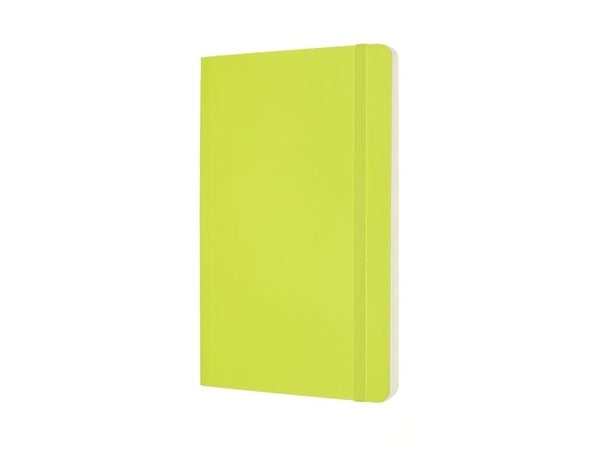 Moleskine anteckningsblock MOLESKINE Classic L (13x21 cm) slät, mjuk pärm, lemon green, 240 sidor