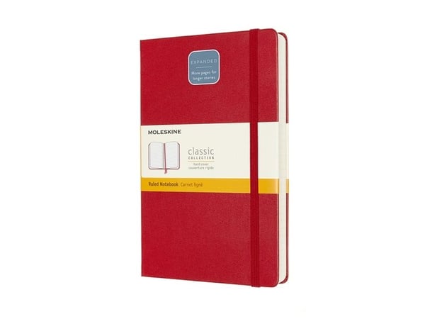 Moleskine Notes MOLESKINE Classic L (13x21 cm), linjerat, hårt band, scarlet red, 400 sidor, röd