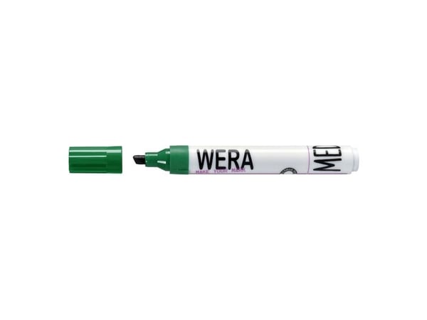 Wera permanent marker 1-4 mm grön - (12 st.)