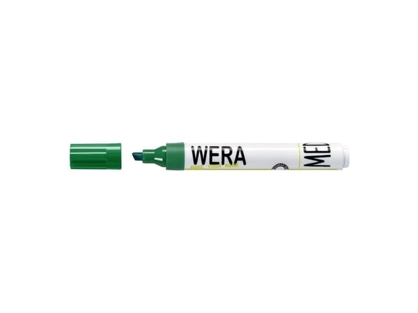 Whiteboardmarker, BNT Wera, 1-4MM, Spids grøn, non-permanent - (12 stk.)
