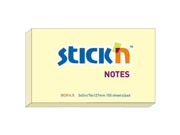 Notesblok 76x127 100 Blad Gul - (12 stk.)
