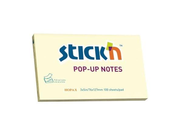Muistiinpanot blok Stick'N Z-Notes 76x127mm Gul127x10x76mm 0,075kg (1stk)