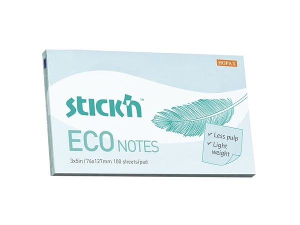Notesblok ECO 76x127 100 Blad Blå - (12 stk.)