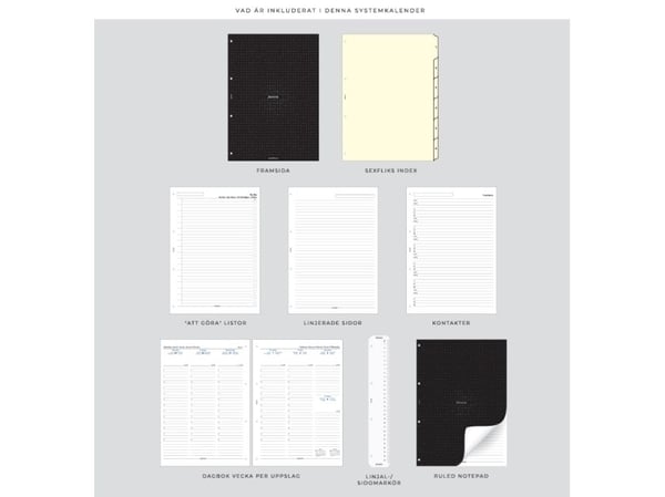 Filofax Metropol A4, Svart, A4, 260 mm, 320 mm