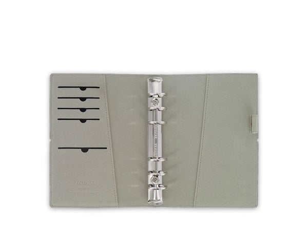 Filofax Domino Personal, tekonahka, mokkanahka, musta, 5 taskua, 133 mm, 35 mm, 190 mm