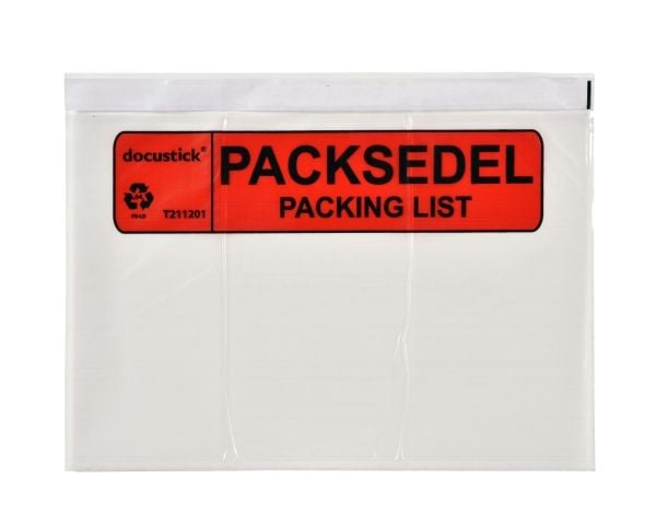 Følgeseddellomme C4 Med Tryk 500st
