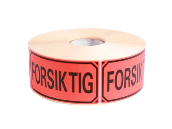 Advarselsetiketter Forsiktig XL