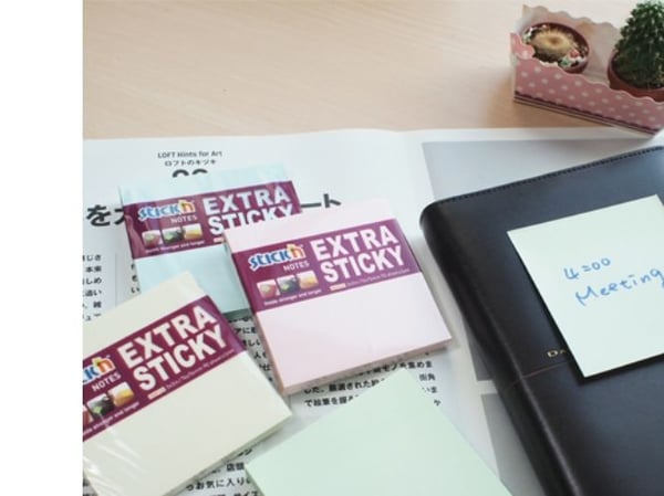 Muistilappu Extra Sticky Multipakke 6 st 76x76 90 Blad Pastellivärinen