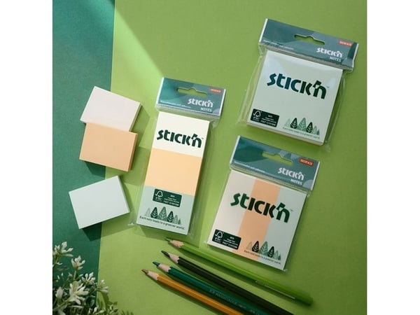 Miljø Notisblok FSC 76x25mm Assorterad 3 Blokk