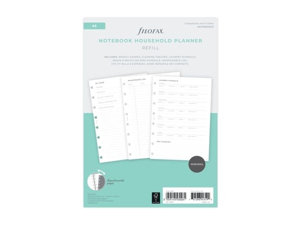 Filofax Household Planner Muistikirjan täyttö A5 Filofax Household Planner Muistikirjan täyttö A5