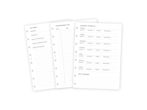 Filofax Husholdningsplanlægger Notebook Refill A5