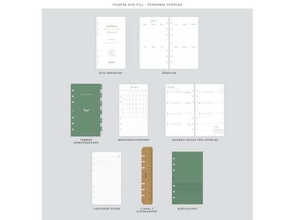 Filofax Eco Essential Personal Systemkalender Gylden Eg