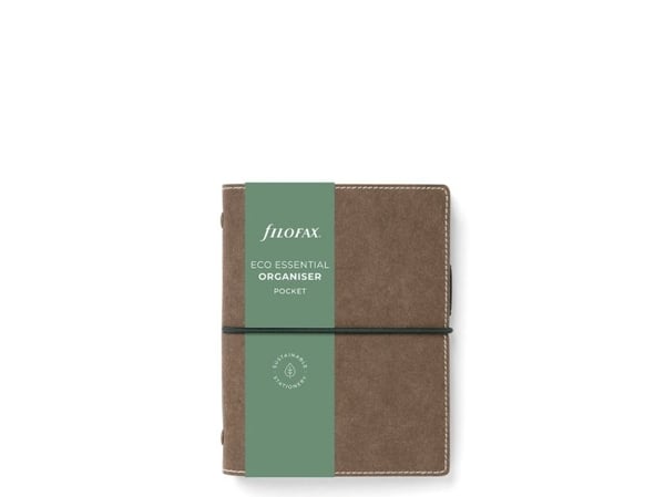 Filofax Eco Essential Pocket Systemkalender Mørk Valnød