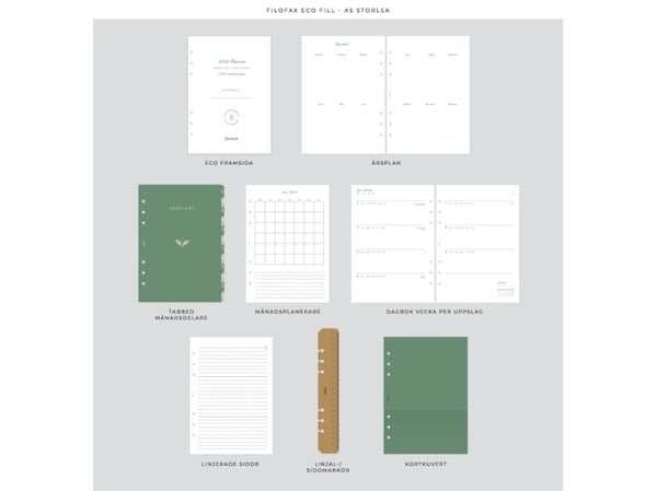 Filofax Eco Essential A5 Systemkalender Ibenholt