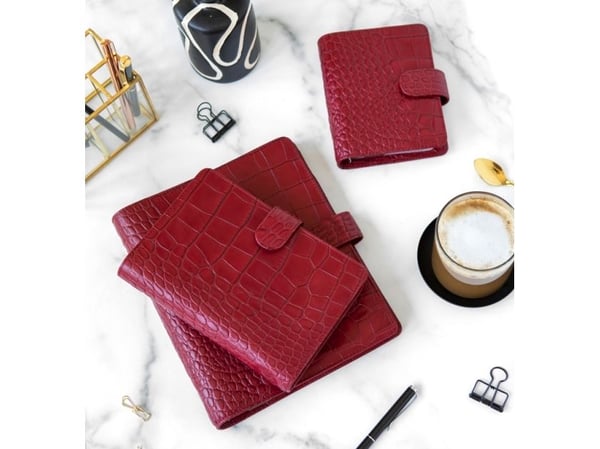 Filofax Systemkalender Classic Croc Personal Cherry