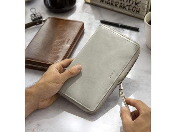 Filofax Malden Systemkalender Personal Compact Zip Stone