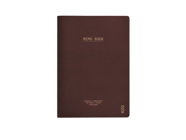 KOZO Notesbog A5 3 Pakke Coffee Bric Steel Blue