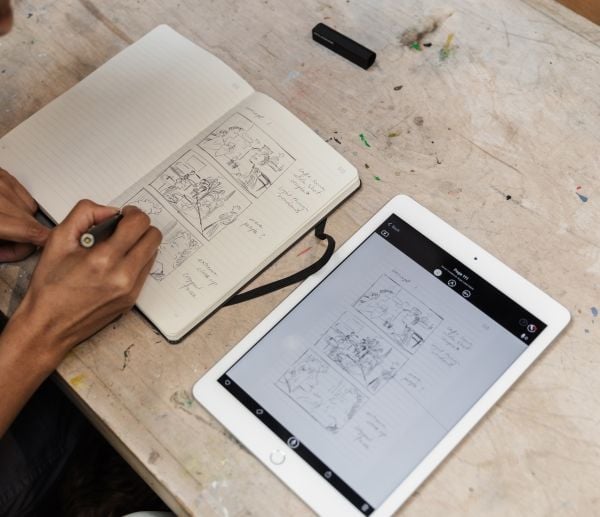 Smart Notesbog Soft Blank XL Sort