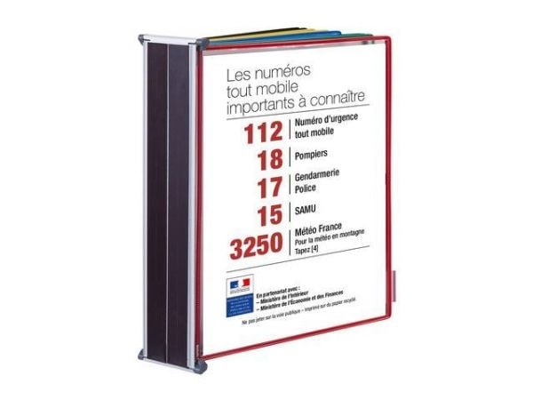 Tarifold Magnetisk Vægdisplay A4 10 Lommer Assorterede Farver