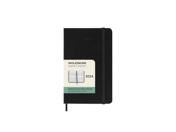 Classic Hard 12M Weekly Vertical Pocket svart 2024