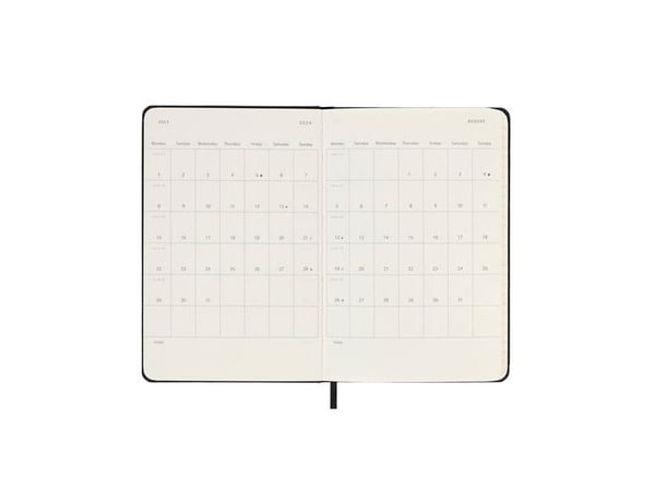 Classic Hard 12M Weekly Vertical Pocket svart 2024