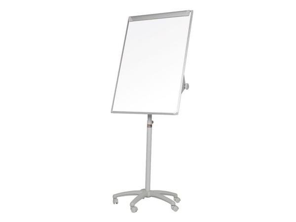 Bi-Office Classic - Staffeli - 700 x 1000 mm - lakkert stål - magnetisk - mobil - hvit - grå ramme