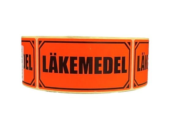 Varningsetiketter för läkemedel 50x100 1000 st