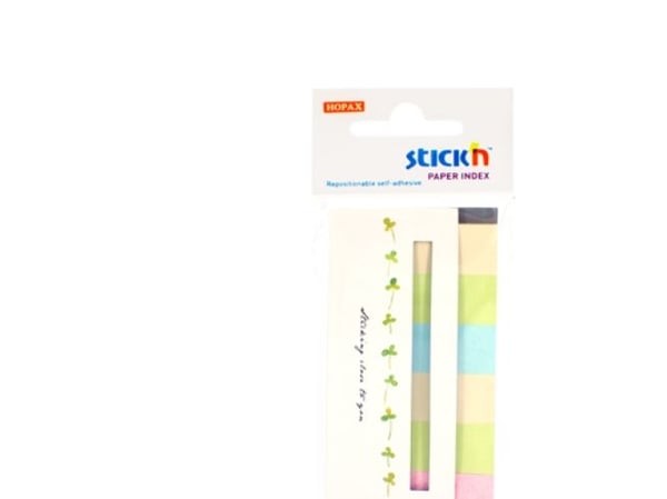 Stickn Index paperiset kirjanmerkit sekoitus 6 väriä neon Eco (242349)