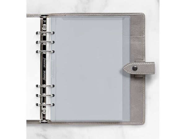 Filofax A5 muovitasku, jossa on yläaukko