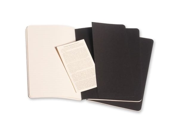 Moleskine Cahier, Monokromatisk, Sort, 64 ark, 70 g/m², Rute papir, Universell