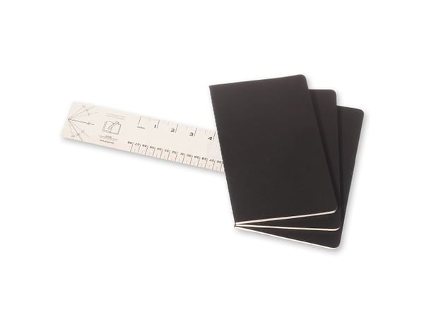 Moleskine Cahier, Monokromatisk, Sort, 64 ark, 70 g/m², Rute papir, Universell