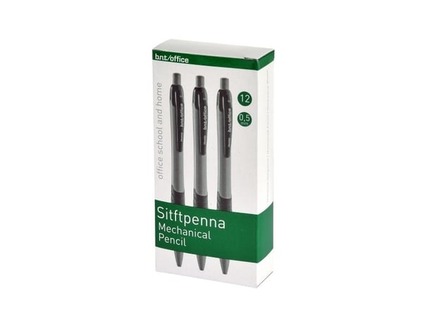 Pencil, BNT Bnt/Office, 0,5MM, sort - (12 stk.)