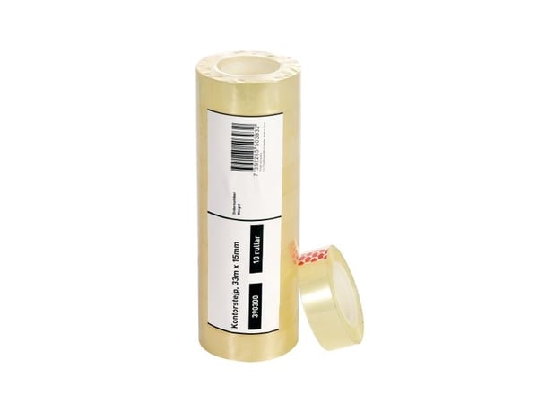 Kontortape 33m x1 5mm PP - (10 stk.)
