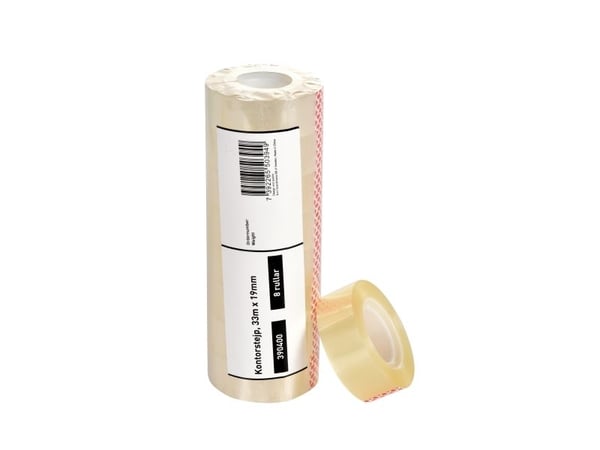 Kontortape 33m x 19mm PP - (8 stk.)