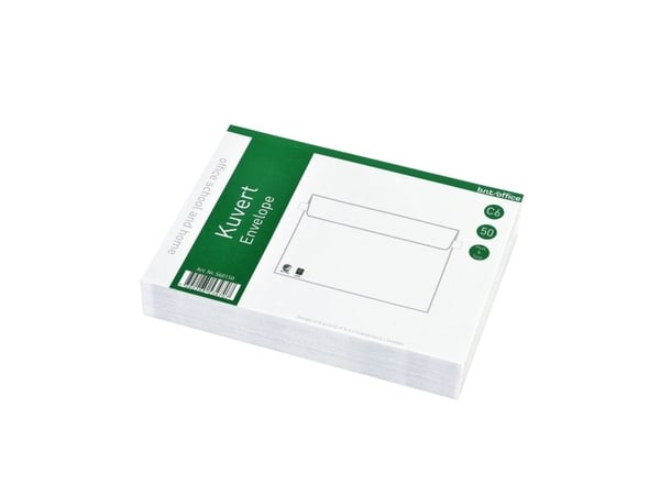 Kuverter C6 Peel&Seal 50st Hvid - (10 stk.)