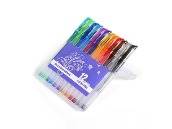 Glitterpennor OFFICE 12-pack – (12 st.)